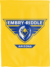 Load image into Gallery viewer, gold embry riddle arizona double sided house flag for game day decor