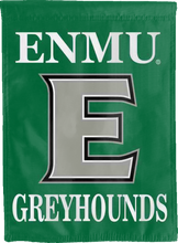 Load image into Gallery viewer, green enmu double sided house flag for game day decor