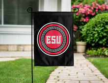 Load image into Gallery viewer, black esu warriors seal double sided garden flag for yard decor