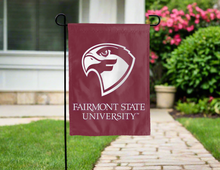 Load image into Gallery viewer, maroon fairmont state university double sided garden flag for yard decor