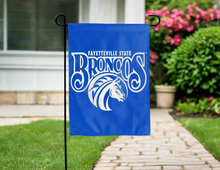 Load image into Gallery viewer, blue fayetteville state university double sided garden flag for yard decor