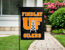 Load image into Gallery viewer, black findlay oilers double sided garden flag for yard decor