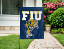 Load image into Gallery viewer, blue florida international university panthers double sided garden flag for yard decor