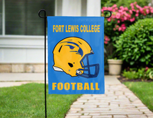 Load image into Gallery viewer, light blue fort lewis college football garden flag for yard decor