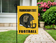 Load image into Gallery viewer, gold framingham state football garden flag for yard decor