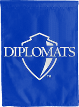 Load image into Gallery viewer, blue franklin & marshall college diplomats double sided house flag for game day decor