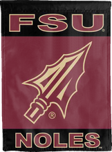 Load image into Gallery viewer, fsu seminoles double sided house flag for college dorm decor