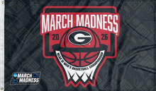 Load image into Gallery viewer, georgia basketball march madness 2026 flag for college dorm decor