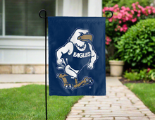 Load image into Gallery viewer, blue georgia southern university double sided garden flag with gus the eagle logo for yard decor