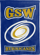 Load image into Gallery viewer, blue gsw hurricanes double sided house flag for game day decor