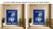 Load image into Gallery viewer, go navy beat army logo reading correctly on both sides of house flag