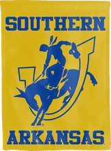 Load image into Gallery viewer, southern arkansas university double sided house flag for game day decor