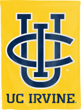Load image into Gallery viewer, gold uc irvine double sided house flag for man cave decor