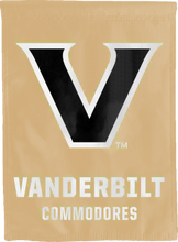 Load image into Gallery viewer, gold vanderbilt commodores double sided house flag for college dorm decor