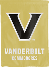 Load image into Gallery viewer, gold vanderbilt university double sided house flag for man cave decor