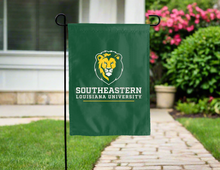 Load image into Gallery viewer, green southeastern louisiana university double sided garden flag for yard decor