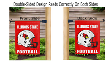 Load image into Gallery viewer, illinois state football logo reading correctly on both sides of garden flag