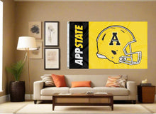 Load image into Gallery viewer, indoor display of appalachian-state-university-football-flag-for-man-cave-decor