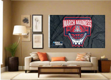 Load image into Gallery viewer, indoor display of arizona basketball march madness 2026 flag for man cave decor