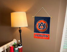 Load image into Gallery viewer, auburn basketball garden flag hung inside a room for college dorm decor