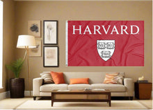 Load image into Gallery viewer, indoor display of harvard university 3x5 flag for man cave decor