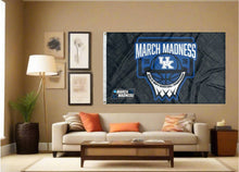 Load image into Gallery viewer, indoor display of kentucky basketball march madness 2026 flag for man cave decor