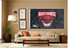 Load image into Gallery viewer, indoor display of louisville basketball march madness 2026 flag for man cave decor