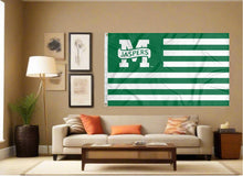 Load image into Gallery viewer, indoor display of manhattan university national flag for man cave decor