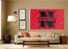 Load image into Gallery viewer, indoor display of northwestern oklahoma state university flag for man cave decor