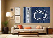 Load image into Gallery viewer, indoor display of penn state university alumni flag for man cave decor