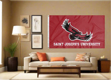 Load image into Gallery viewer, indoor red saint joseph's university flag for man cave decor