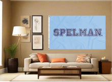Load image into Gallery viewer, indoor display of spelman college flag for man cave decor