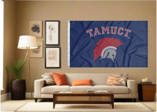 Load image into Gallery viewer, indoor display of texas a&m central texas flag for man cave decor