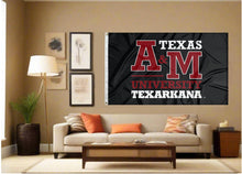 Load image into Gallery viewer, indoor display of texas A&M university texarkana flag for man cave decor