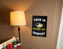 Load image into Gallery viewer, this is michigan tech huskies country garden flag for college dorm decor