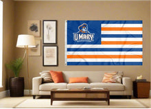 Load image into Gallery viewer, indoor display of usa flag style umary marauders flag for man cave decor