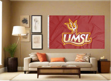 Load image into Gallery viewer, indoor display of red usml tritons flag for man cave decor