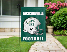 Load image into Gallery viewer, green jacksonville university dolphins football garden flag for yard decor