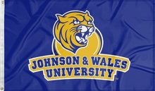 Load image into Gallery viewer, blue johnson wales university wildcats flag for college dorm decor