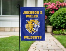 Load image into Gallery viewer, blue johnson & wales wildcats double sided garden flag for yard decor