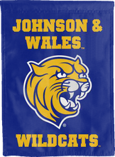 Load image into Gallery viewer, blue johnson & wales wildcats double sided house flag for game day decor