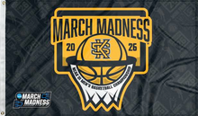 Load image into Gallery viewer, kennesaw state basketball march madness 2026 flag for college dorm decor