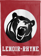 Load image into Gallery viewer, red lenoir rhyne university double sided house flag for man cave decor