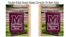 Load image into Gallery viewer, m missouri state logo reading correctly on both sides of garden flag