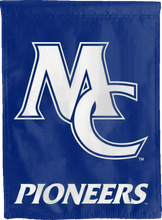 Load image into Gallery viewer, blue marietta college double sided house flag for game day decor