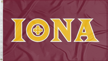 Load image into Gallery viewer, maroon iona college gaels flag for college dorm decor