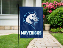 Load image into Gallery viewer, blue mercy college mavericks double sided garden flag for yard decor