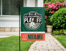 Load image into Gallery viewer, miami college football playoff 2026 garden flag for yard decor