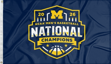 Load image into Gallery viewer, Michigan 2026 March Madness Basketball Champions Flag