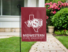 Load image into Gallery viewer, red midwestern state university double sided garden flag for yard decor